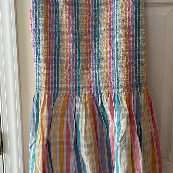 J Crew Smocked Gingham Midi Skirt, Size 16 - Picture 3 of 5